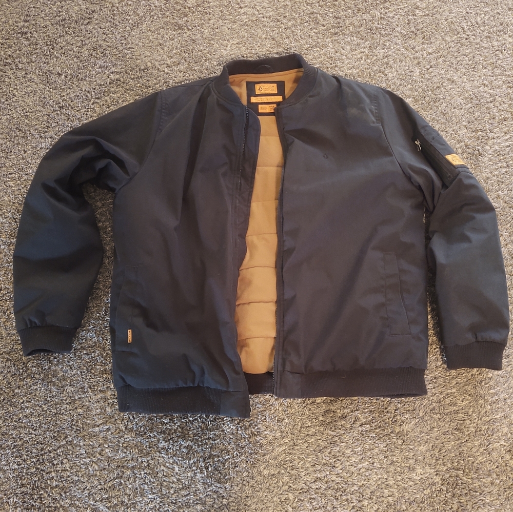 Volcom Men's Dark Blue Bomber Jacket